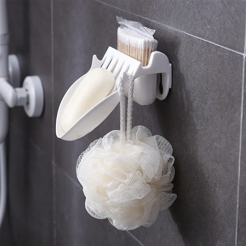 Non-Perforated Double-Layer Soap Box - Strong Non-Stick Paste, Wall-Mounted Bathroom Shelf Rack - Image 4