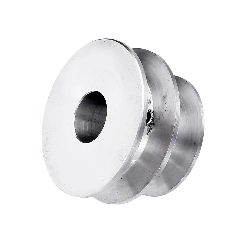 Aluminum Alloy 40/50mm Double Groove V-Pulley Wheel | Fixed Bore for 10MM Belt - Image 4