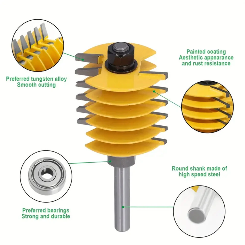 LAVIE Carbide Finger Joint Router Bit - 1/2 Inch | 8MM & 12MM Shank - Durable Rust Resistant Woodworking Tool - Image 5