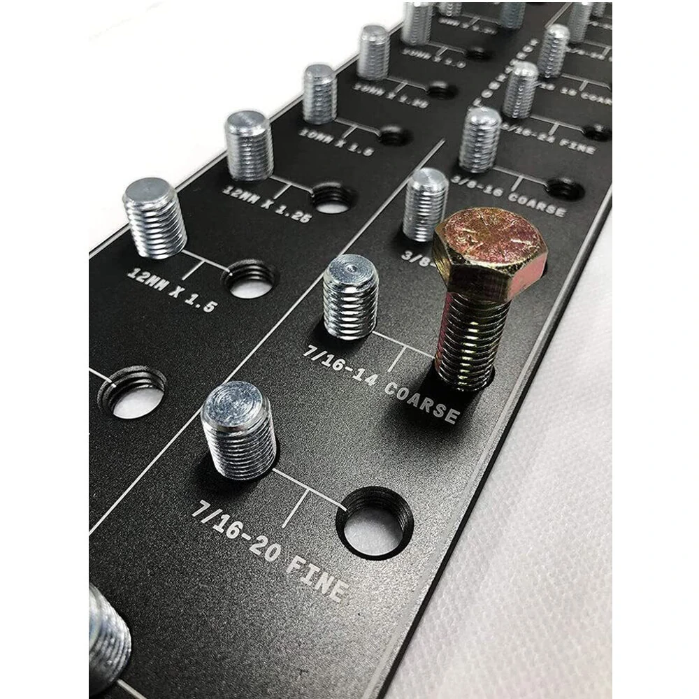 Identibolt Bolt and Nut Identifier Gauge - 4x20 Inch Anodized Aluminum Tool with Laser Etched Markings - Image 4
