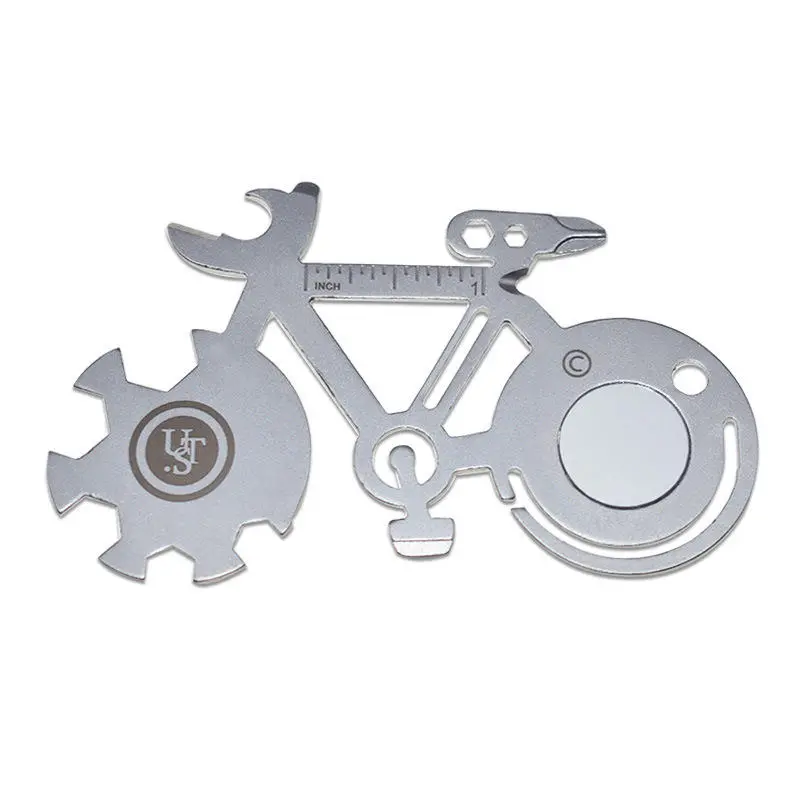 Multifunctional Stainless Steel EDC Tool Card | 18-in-1 Bicycle Wrench & Bottle Opener - Image 3