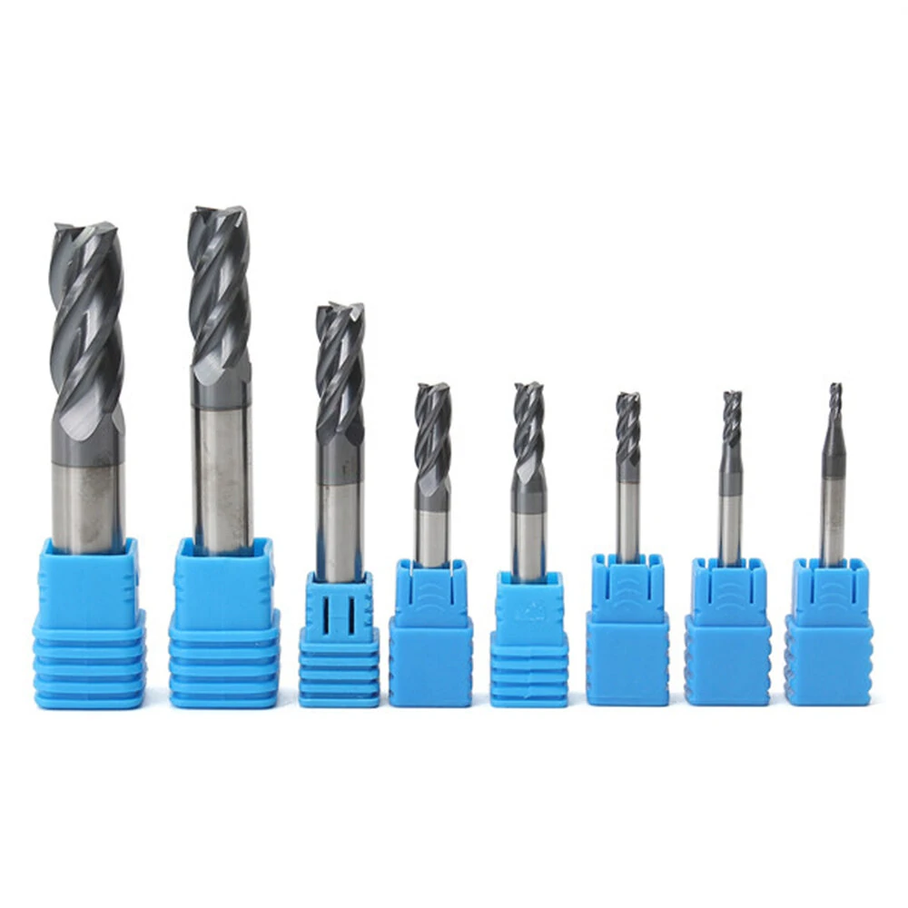 Carbide End Mill Set - 8PCS 2-12mm 4 Flute | Tungsten Steel CNC Milling Cutter - Image 4