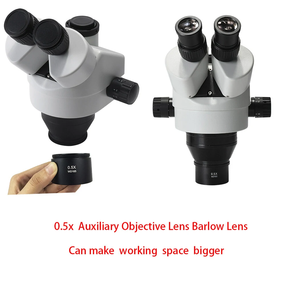 HAYEAR WD165 Microscope Barlow Lens - 0.5X 0.7X 2.0X Auxiliary Lens for Trinocular/Binocular - Image 2