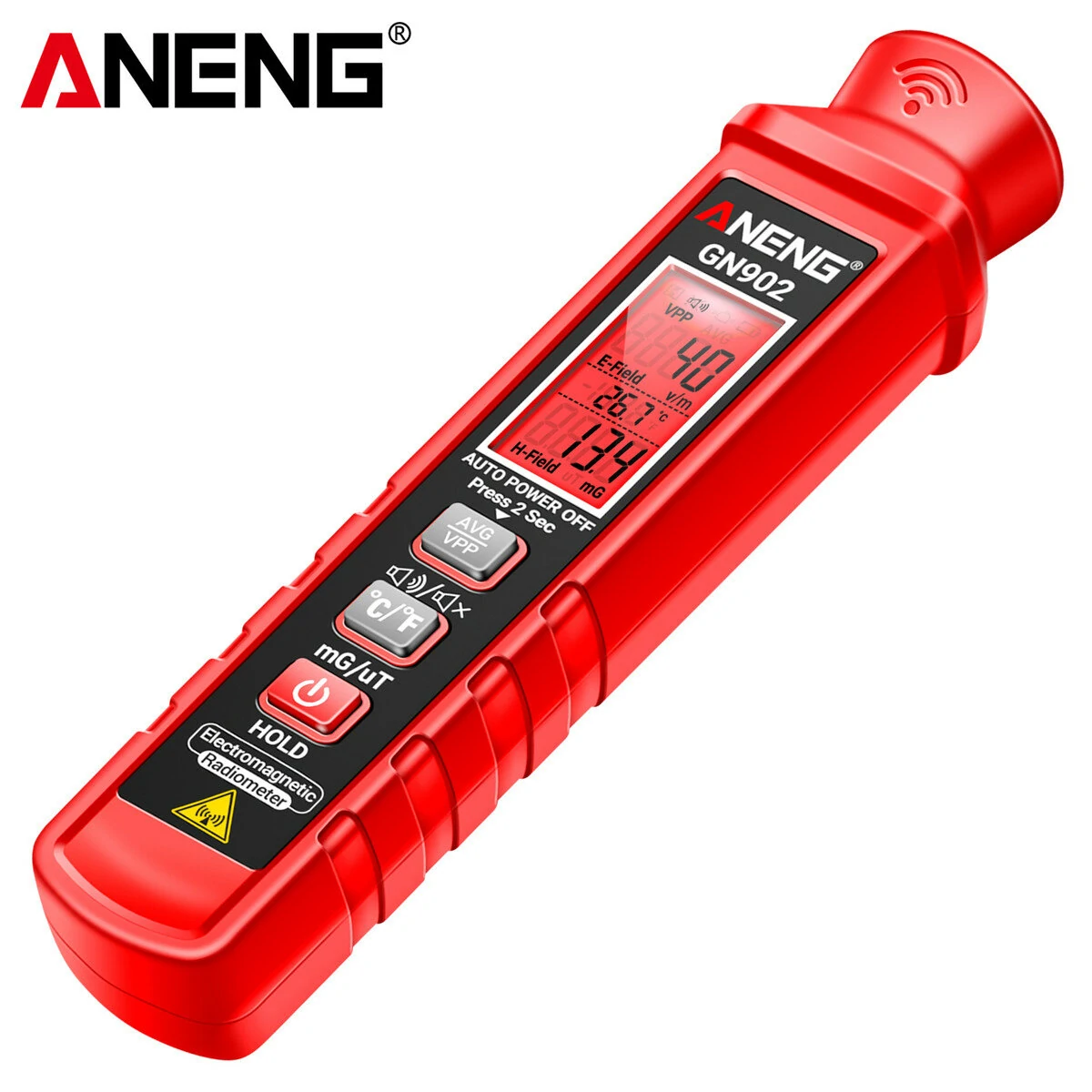 ANENG GN902 3-in-1 EMF Tester | Electric & Magnetic Field Meter 5Hz-3500MHz | LCD Display with Safety Alarm - Image 4