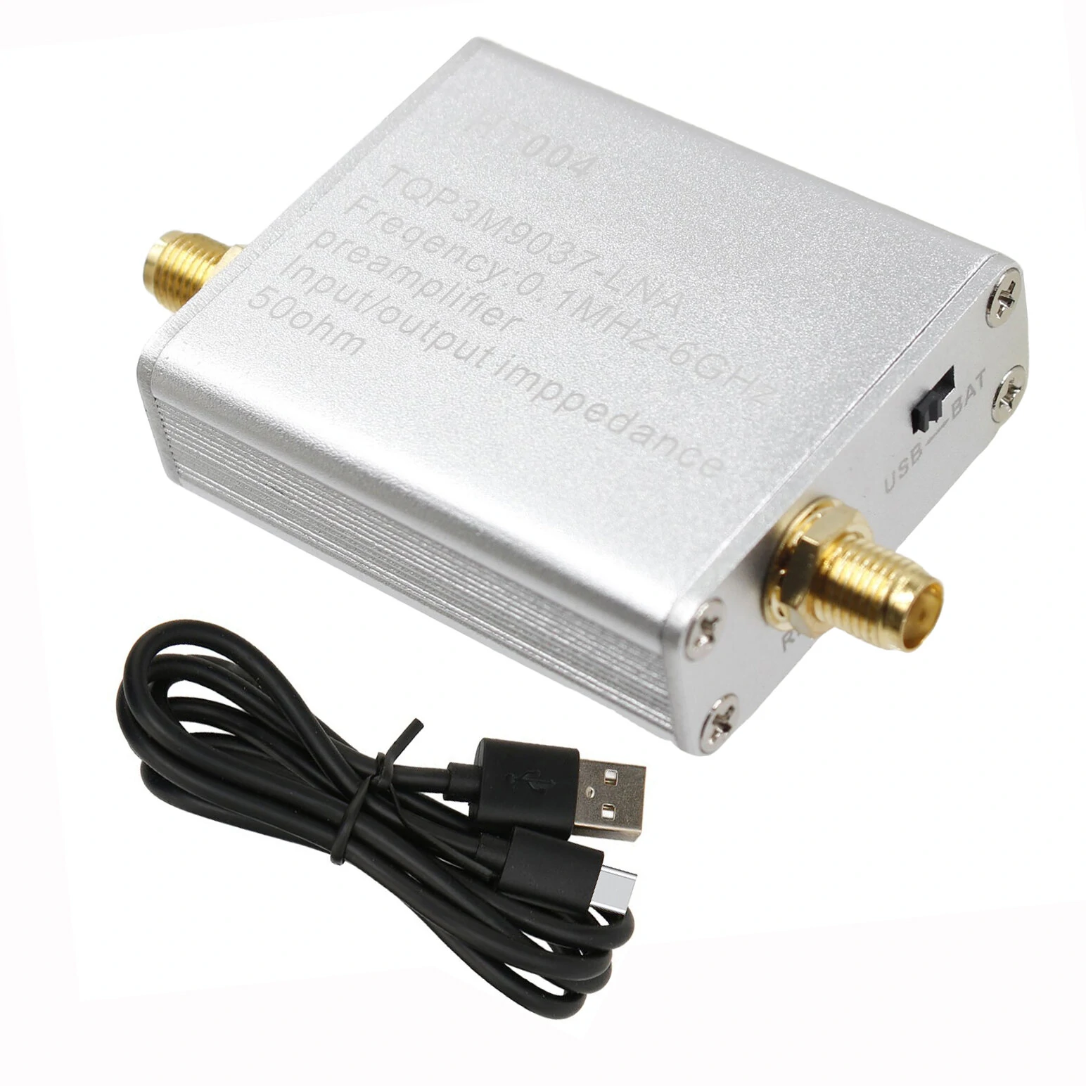 HT004 Full Band Amplifier Preamplifier | 100kHz-6GHz 20dB Gain | Ultra-Low Noise 5V USB-C - Image 3