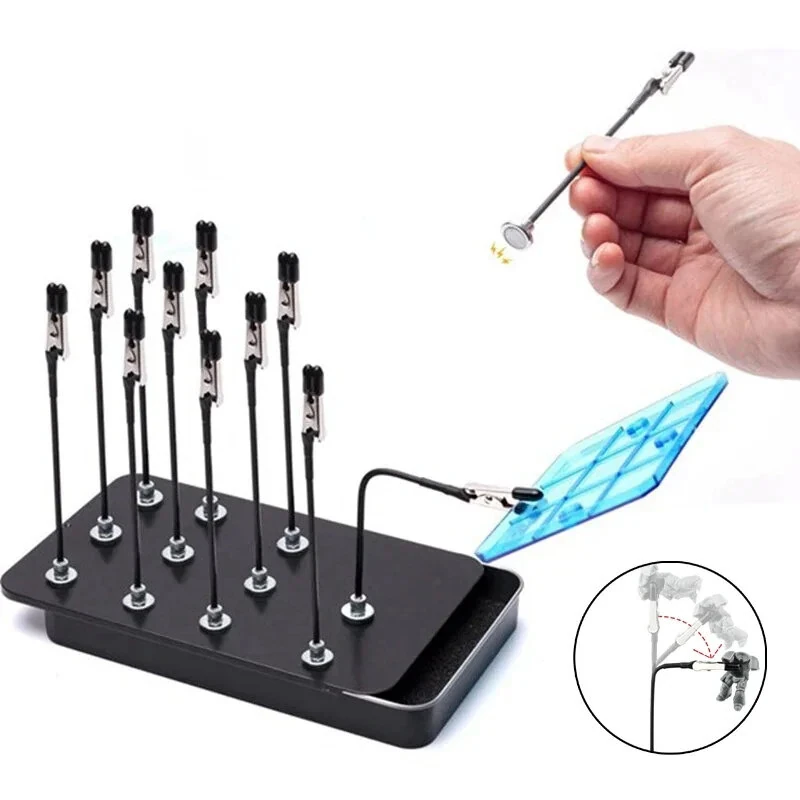 12PCS Magnetic Bendable Alligator Clip Sticks | Model Painting Stand & Holder for Airbrush - Image 2