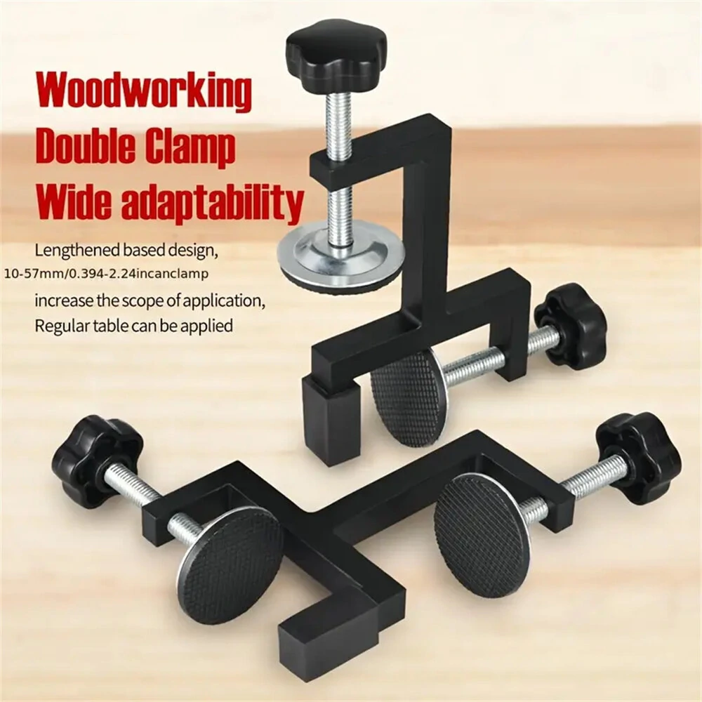 2PCS Aluminum Alloy Woodworking Double Clamps | G Clips for Cutting & Fixing - Image 3