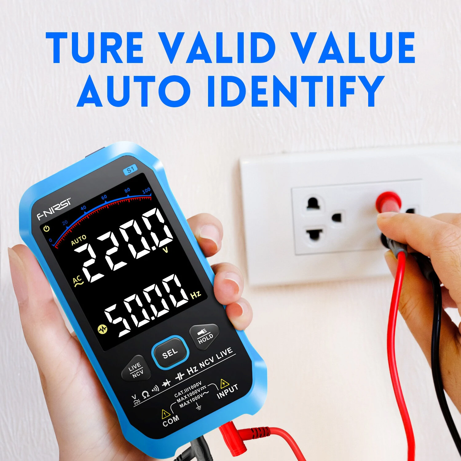 FNIRSI S1 Digital Multimeter - 9999 Counts | NCV, Capacitance & Temp - Image 4