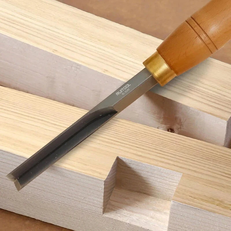 10 Inch Corner Chisel - 40Cr Alloy Steel Blade & Beech Handle | Mortise Tool - Image 2