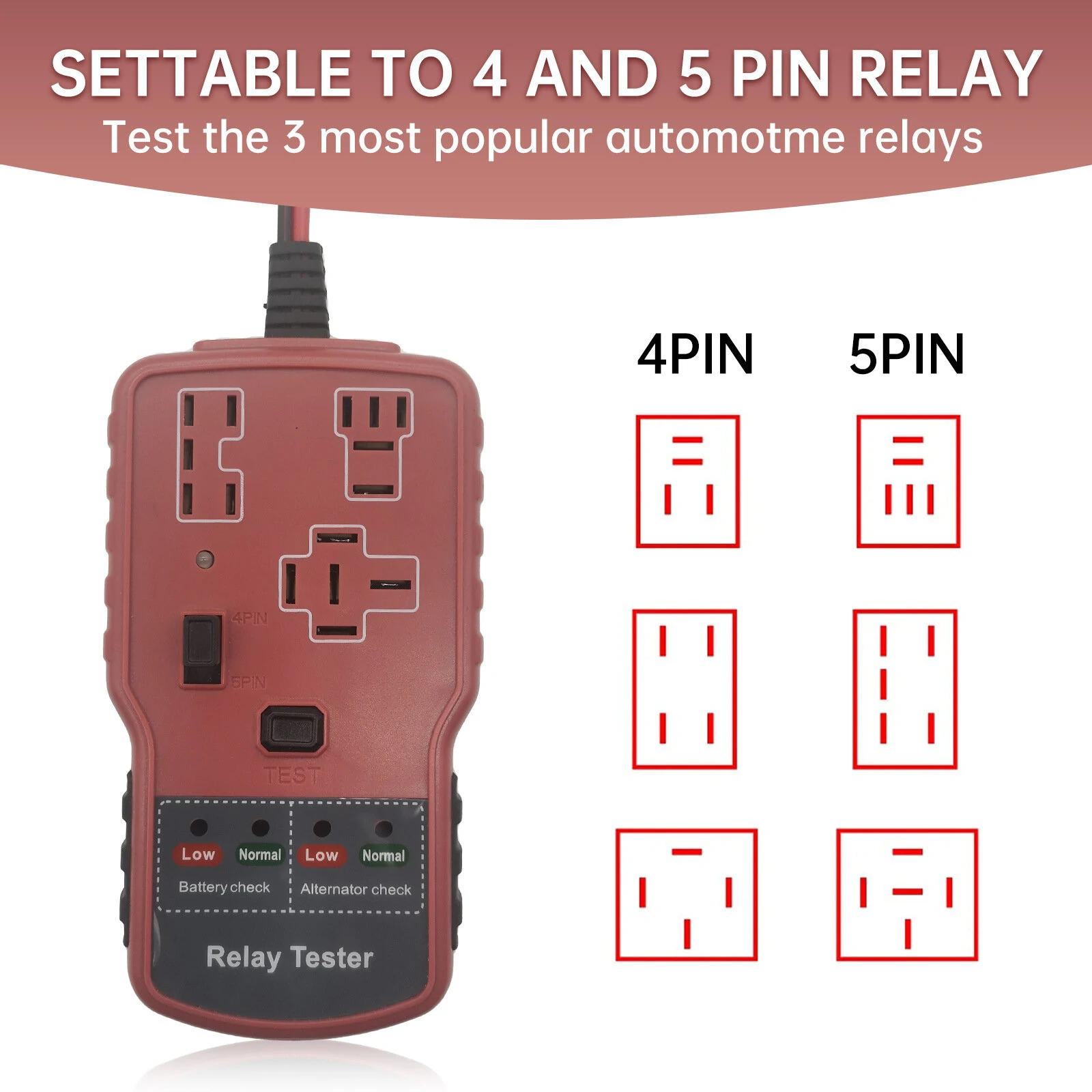 RT-900 12V Car Battery Relay Tester | Broad 5-16V Range | LED Indicator - Image 2