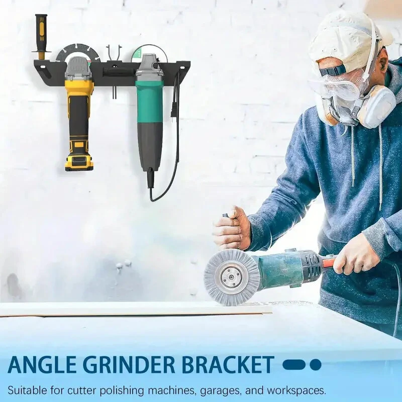 Dual Bay Angle Grinder Rack - Wall Mount Storage Stand for 2 Grinders | Metal - Image 4