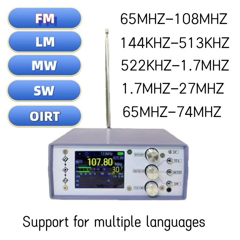 TEF6686 Professional Desktop Radio | FM/AM Full Band 65MHz-108MHz | High Sensitivity with Antenna - Image 3
