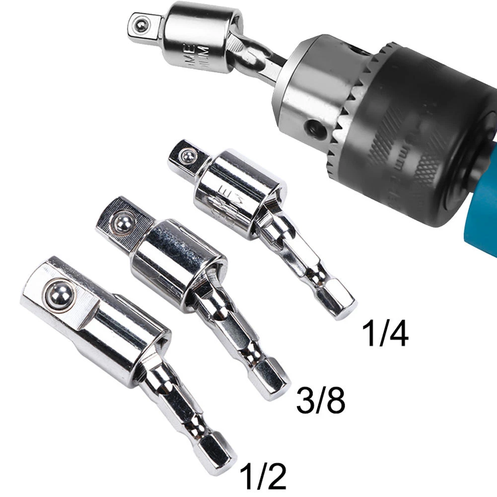 360 Degree Rotary Screwdriver Extension Bar | Hex to Square Socket Adapter Drill Bit - Image 2