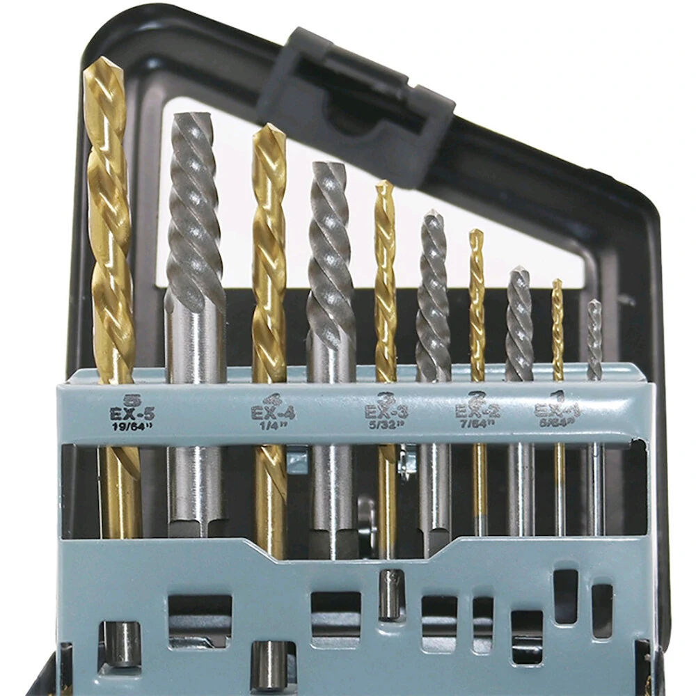 HSS Cobalt Screw Extractor Set - 10Pc Left Hand Drill Bits | Easy Broken Bolt Removal - Image 3