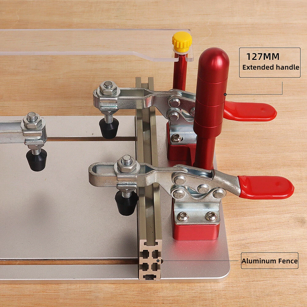 Router Table Coping Sled with Clamps | Precise Front Joint Cutting for Cabinet Doors - Image 4