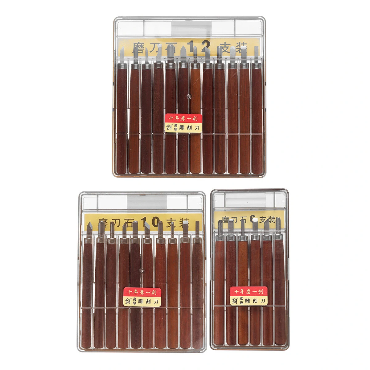 Wood Carving Chisels Set - 6 10 or 12 Pcs Hand Tools for Stone & Woodworking - Image 2