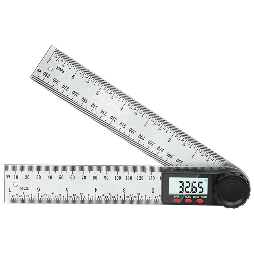 360 Degree Digital Protractor | 200mm & 300mm Stainless Steel Angle Ruler Inclinometer - Image 2