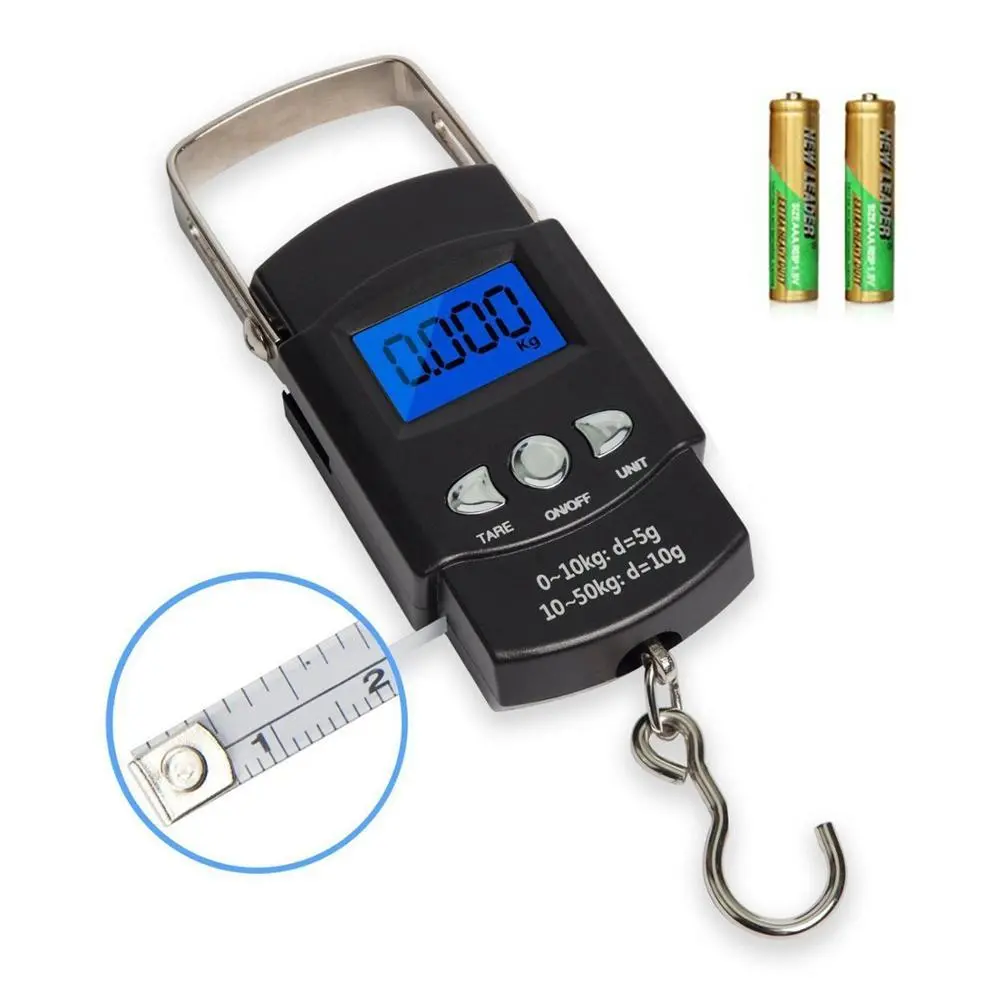 50kg Portable Digital Luggage Scale with 1m Ruler | Travel Weighing Scale - Image 2