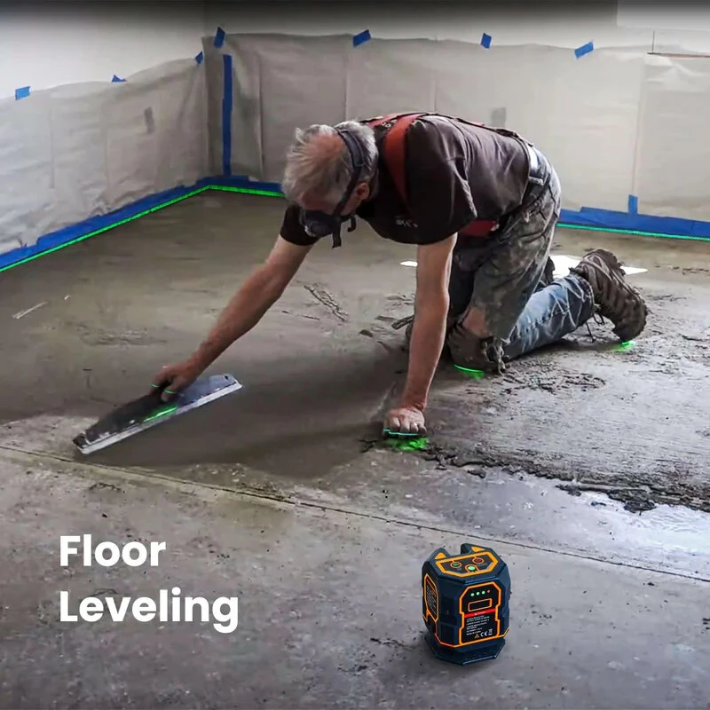 CIGMAN CM-508 Green Laser Level | 5 Lines 360° Horizontal Self-Leveling | 30M Range Rechargeable - Image 4