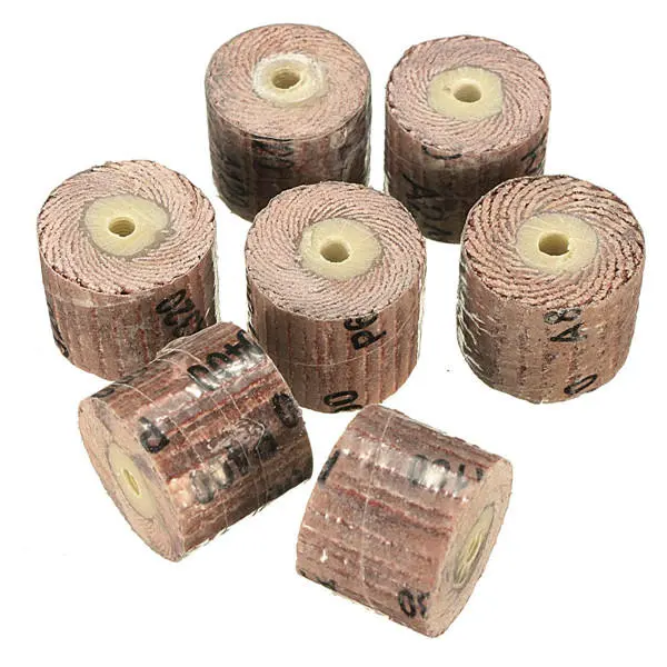 Dremel Sanding Wheel Kit - 7pcs Flap Wheels 80-600 Grit with 1/8 Inch Mandrel - Image 4