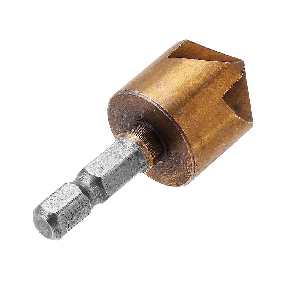 Drillpro 6-19mm Titanium Chamfer Cutter | 5 Flute 82° Countersink Drill Bit Set - Image 5