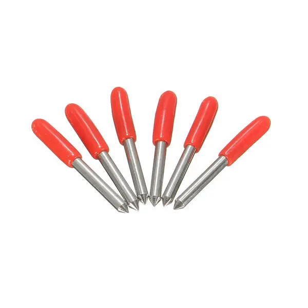 Roland Vinyl Cutter Blades - 6pcs 45 Degree 23x2mm Bits with Holder - Image 3