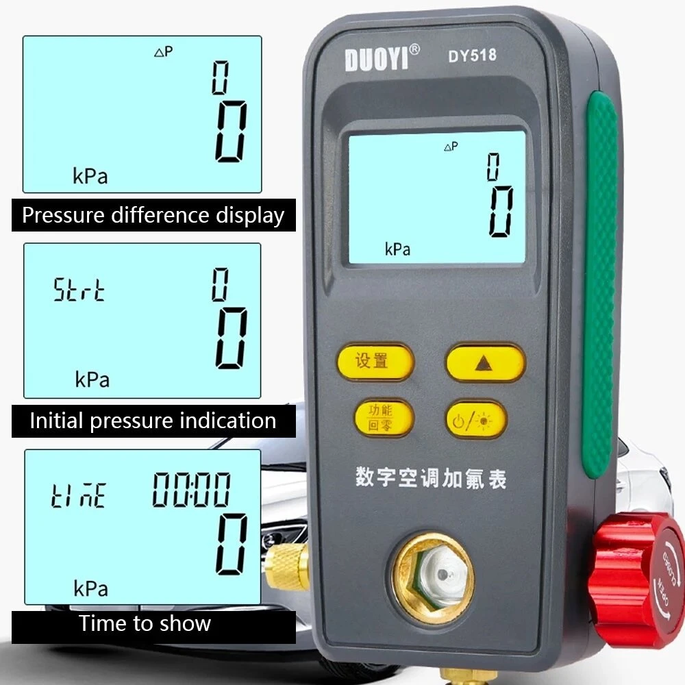 DUOYI DY518 Digital Manifold Gauge | HVAC Refrigerant Leak Tester 0-6000Kpa - Image 5