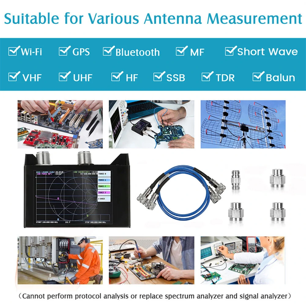 NanoVNA V2 Antenna Analyzer - 3G Vector Network Analyzer with 4 Inch Touch Screen - Image 4