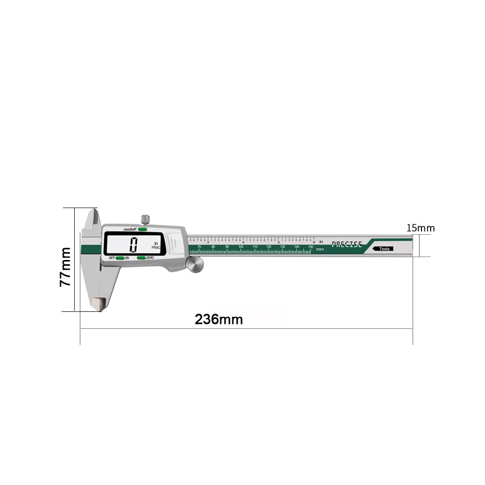 Mitutoyo 150mm Digital Caliper | 6 Inch LCD Screen | Fraction/MM/Inch High Precision - Image 5