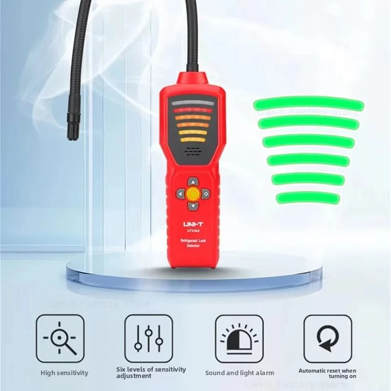 UNI-T UT336A HVAC Leak Detector - 6 Sensitivity Levels | LED Indicator | Long Battery Life - Image 2