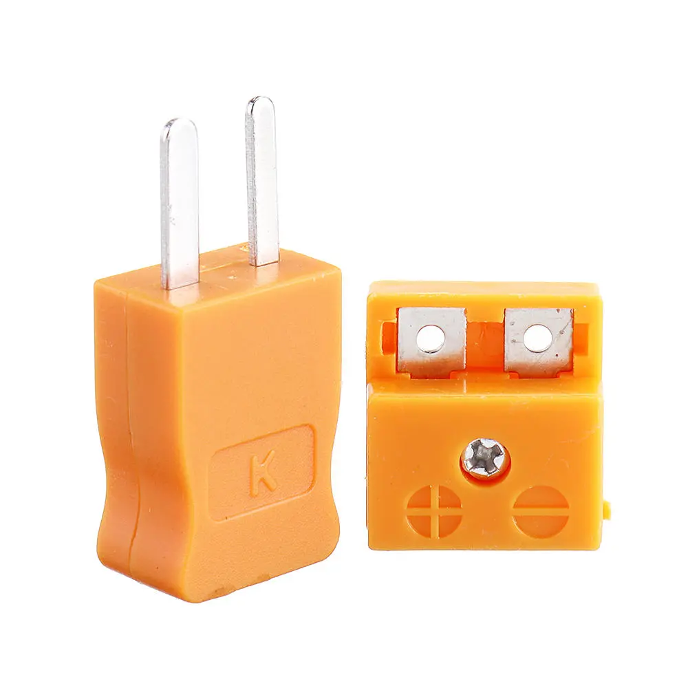 K Type Thermocouple - Mini Yellow Plug & Connector Set | Male & Female - Image 2