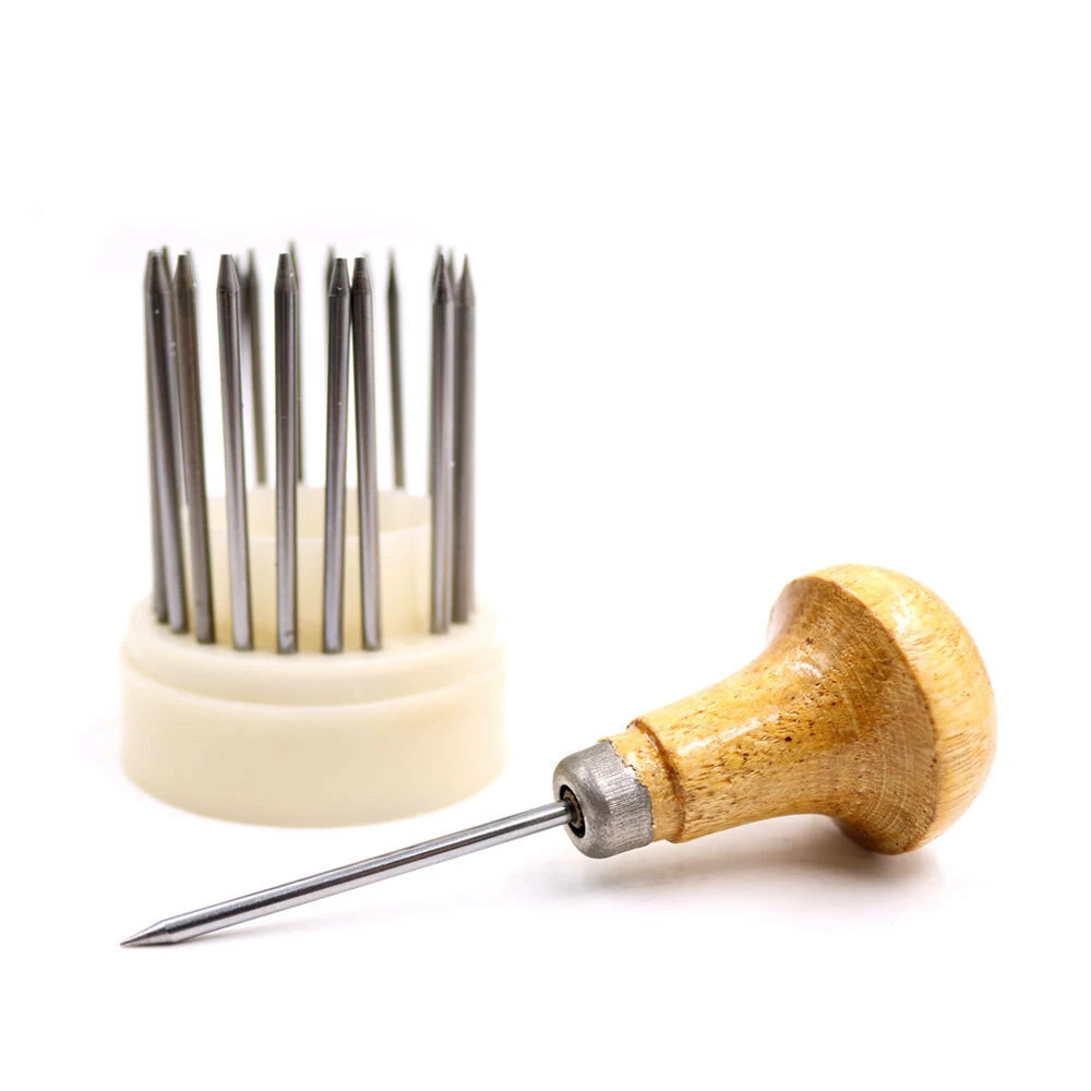 Diamond Bead Tool Set - 23-Piece Stone Inlay Kit With Wooden Handle | Jewelry Making - Image 5