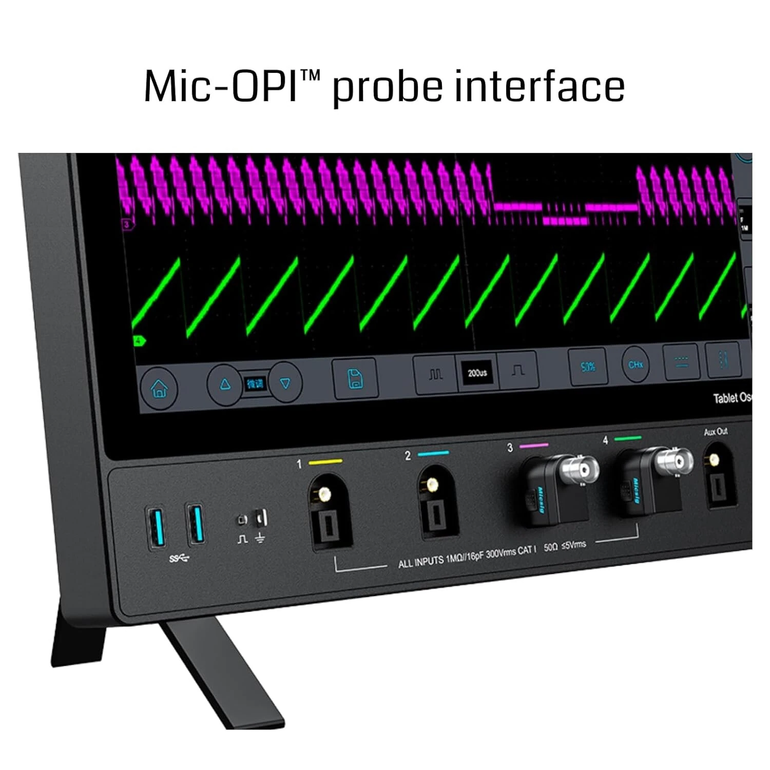 SainSmart Micsig MHO3-2504 Oscilloscope | 250MHz 4-Channel 12-bit | 14 Touch Screen 3GSa/s - Image 4