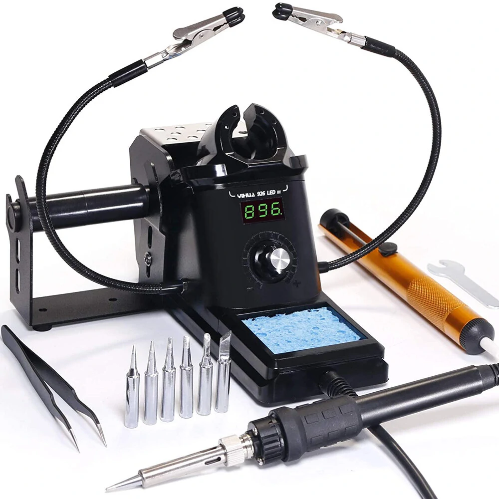 YIHUA 926 III 60W Soldering Station - Digital Adjustable Temp 194-896°F | with Helping Hands & Tips - Image 3