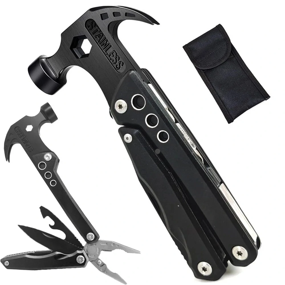 Leatherman Multitool with Knife & Pliers | Stainless Steel | Portable Pocket Hammer for Camping - Image 2