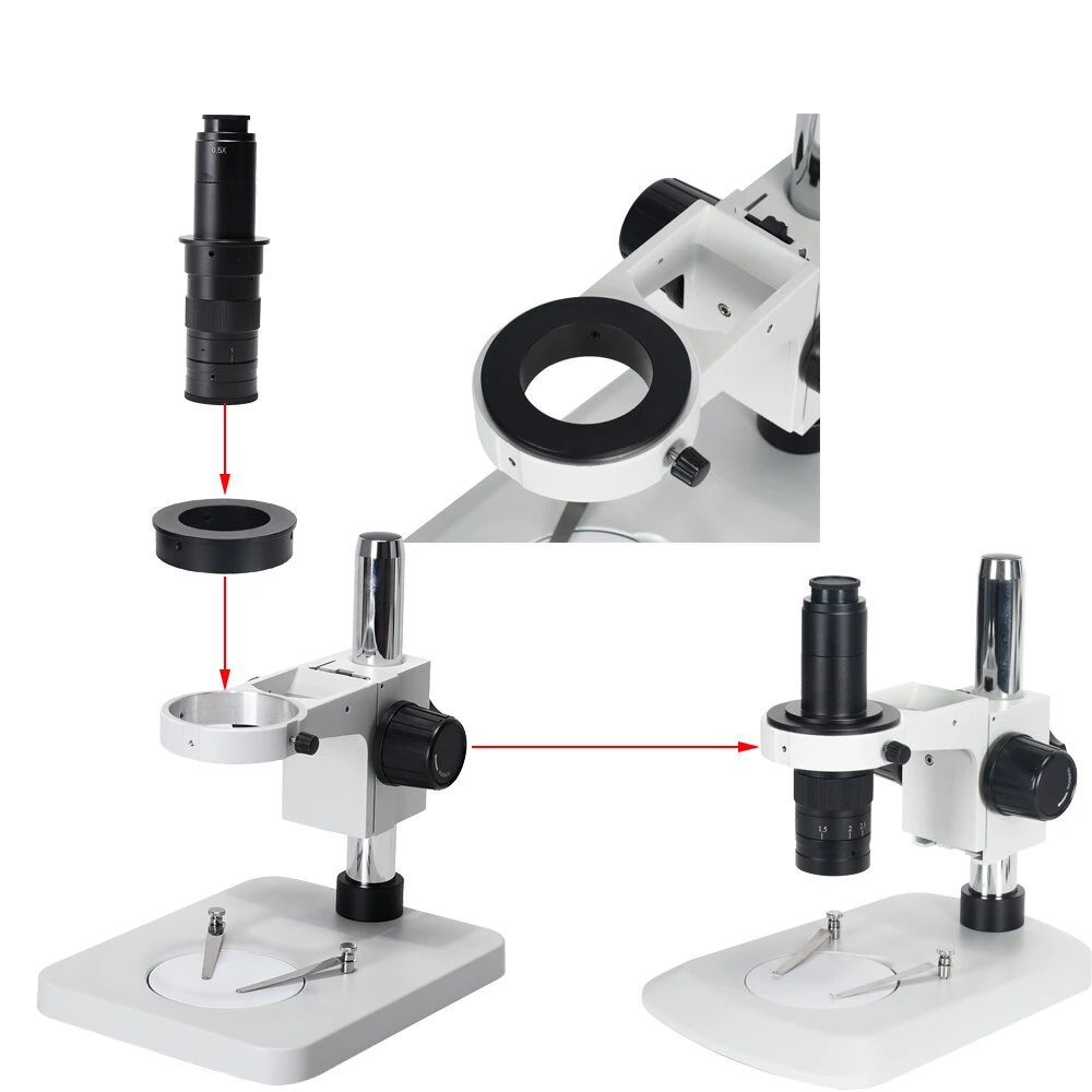 Microscope Monocular Lens Ring Adapter - 28mm 40mm 50mm Aluminum - Lightweight Industrial Accessory - Image 2