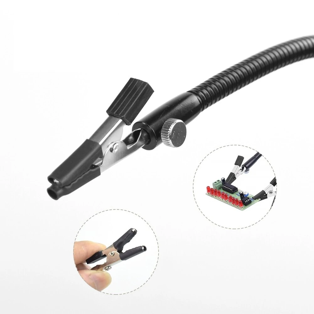 NEWACALOX 3X LED Magnifier - Magnetic PCB Soldering Fixture with 360 Rotation & Flexible Arm - Image 3