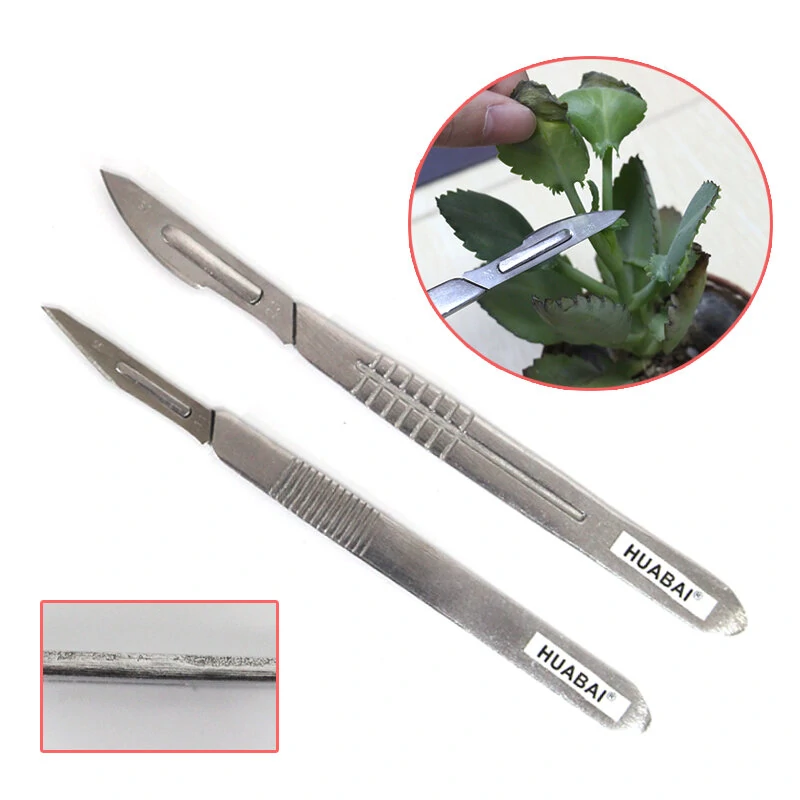 YTH Carbon Steel Surgical Scalpel Blades + Handle | 10pc DIY Cutting Tool for PCB Repair - Image 3