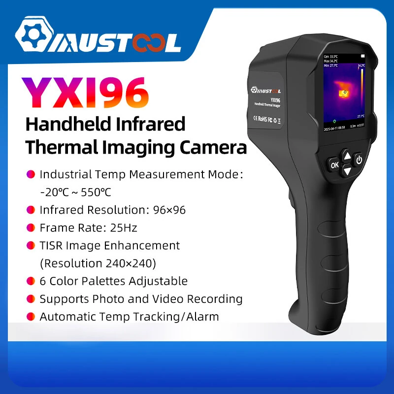 MUSTOOL YXI96Pro Thermal Camera - 240x240 IR Resolution | -20°C to 550°C | Photo & Video Recording - Image 3