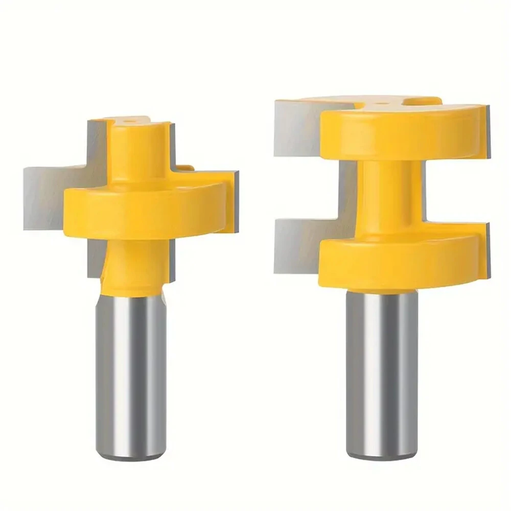 LAVIE 2PCS 1/2 Inch Shank Tongue & Groove Router Bit Set | Carbide Tipped for Tabletops & Flooring - Image 4