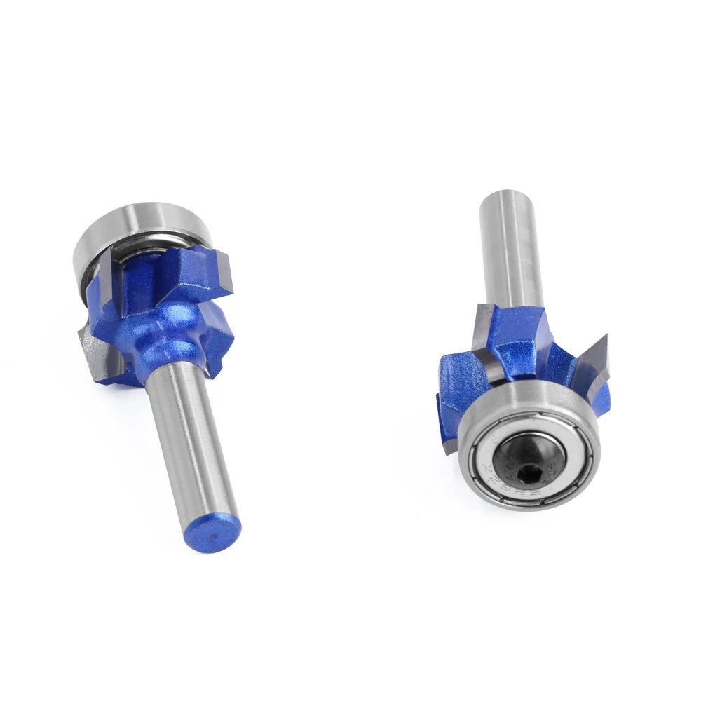 LAVIE 8mm Shank 4 Flute Router Bit Set - R1 R2 R3 Trimming Knife Edge | Woodworking - Image 3