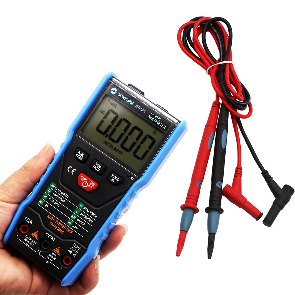 SUNSHINE DT-19N Mini Smart Multimeter | Digital AC DC Resistance Tester - Image 3
