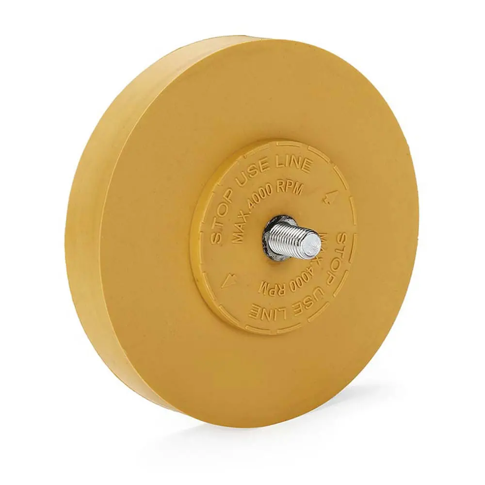Professional 4 Inch Rubber Eraser Wheel | Air Tire Buffer Glue Remover for Electric Drill - Image 4