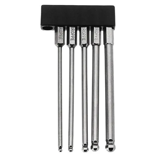 Broppe 5pcs Magnetic Ball Screwdriver Bits - 2.5 to 6mm Sizes | 100mm 1/4 Inch Hex - Image 5