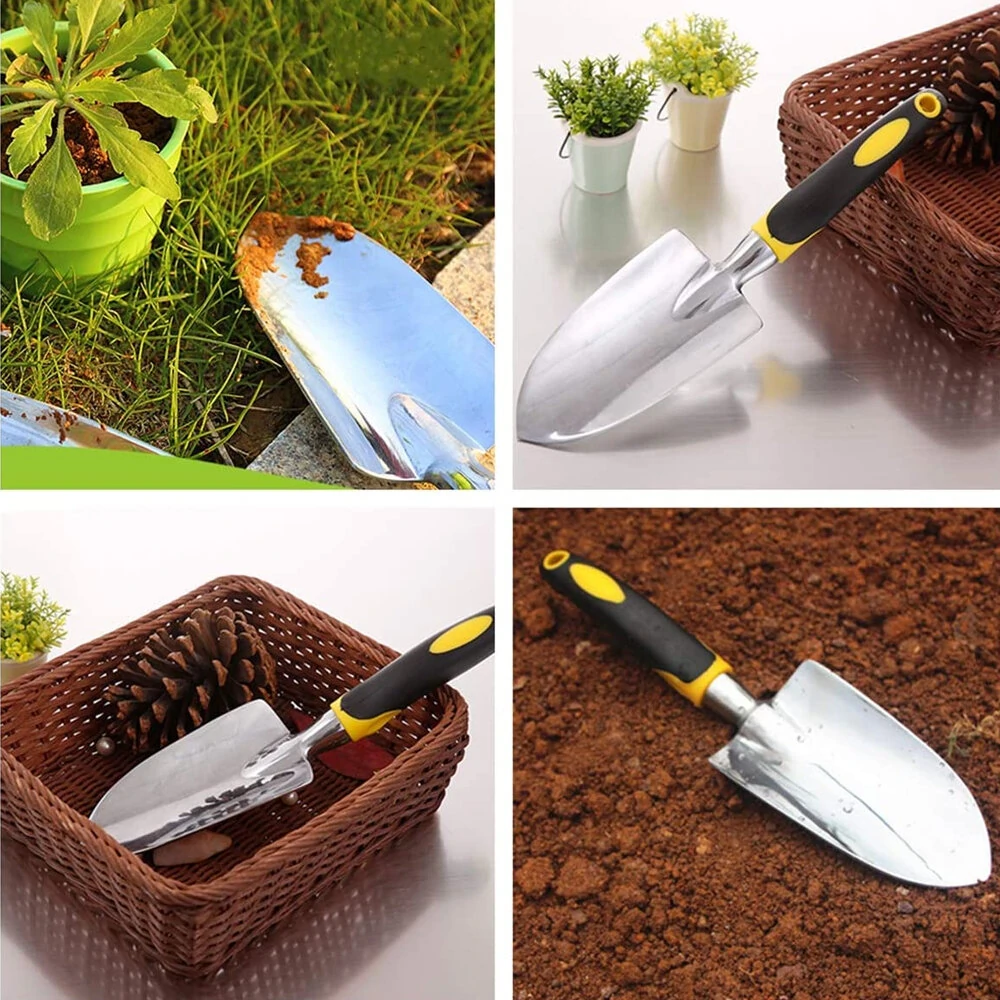 Garden Trowel Hand Shovel - Ergonomic Non-Slip Rubberized Handle for Planting & Weeding - Image 3