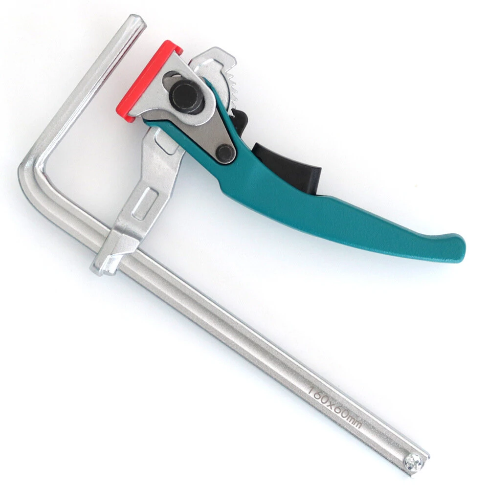 Festool Makita DeWalt Guide Rail Clamp - 2PCS Aluminum Alloy Quick Ratcheting Clamp for MFT Table | 60mm Throat 120-300mm Range - Image 3