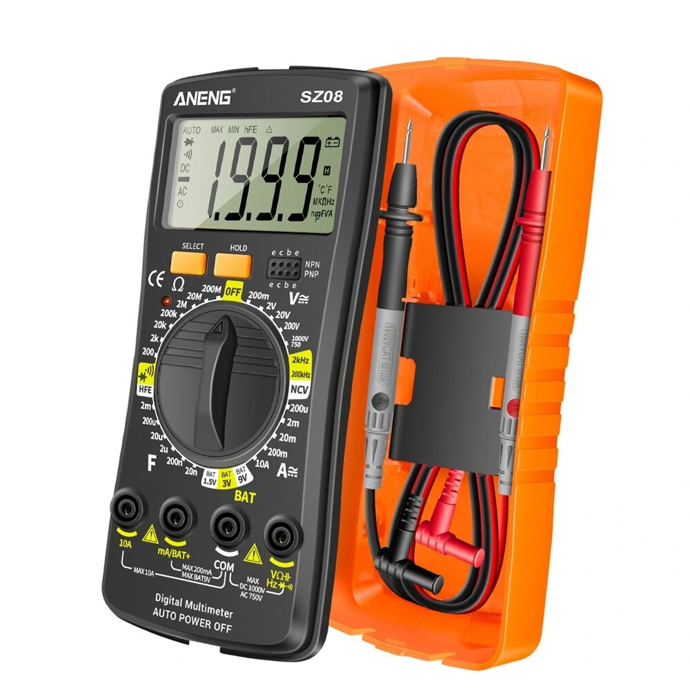 ANENG SZ08 Ultra-thin Digital Multimeter | AC/DC 220V Tester with Stowable Test Pen - Image 5