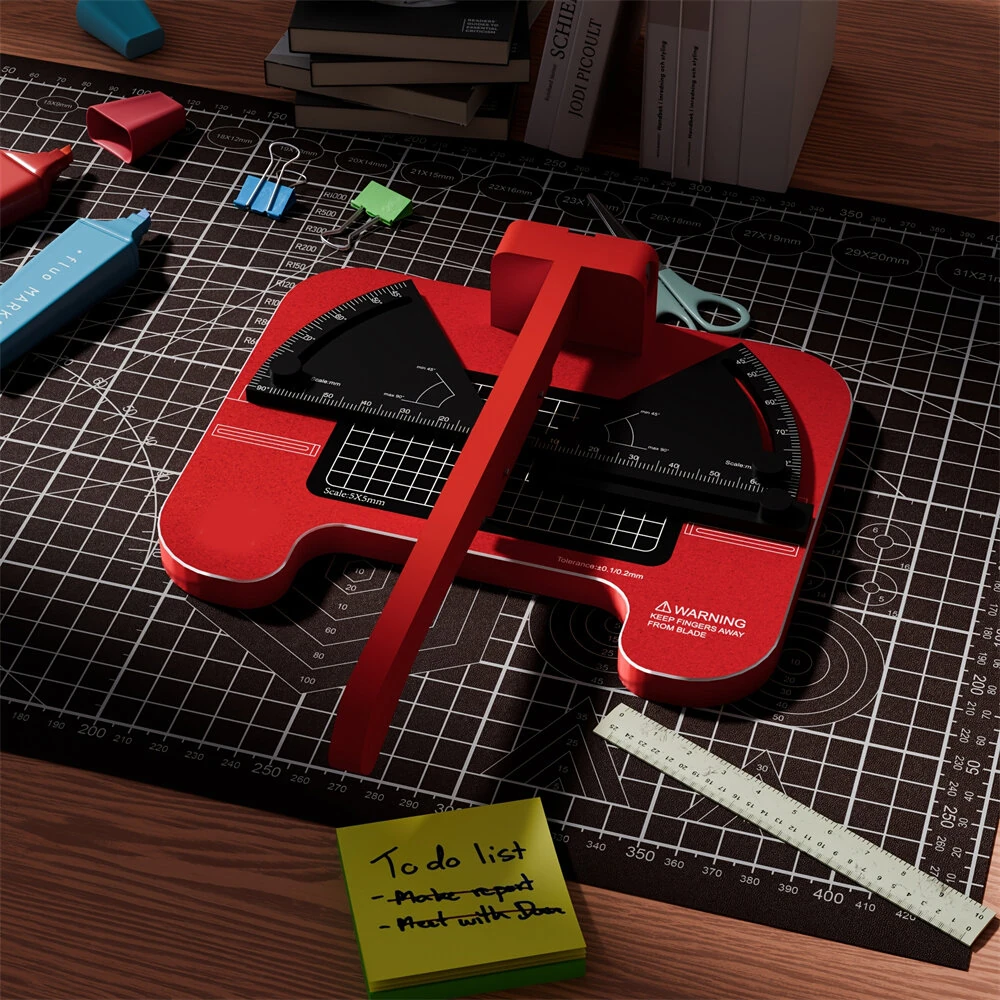 Angle Cutting Station Miter Cutter - Aluminum Alloy Desktop Tool with Interchangeable Blades - Image 2