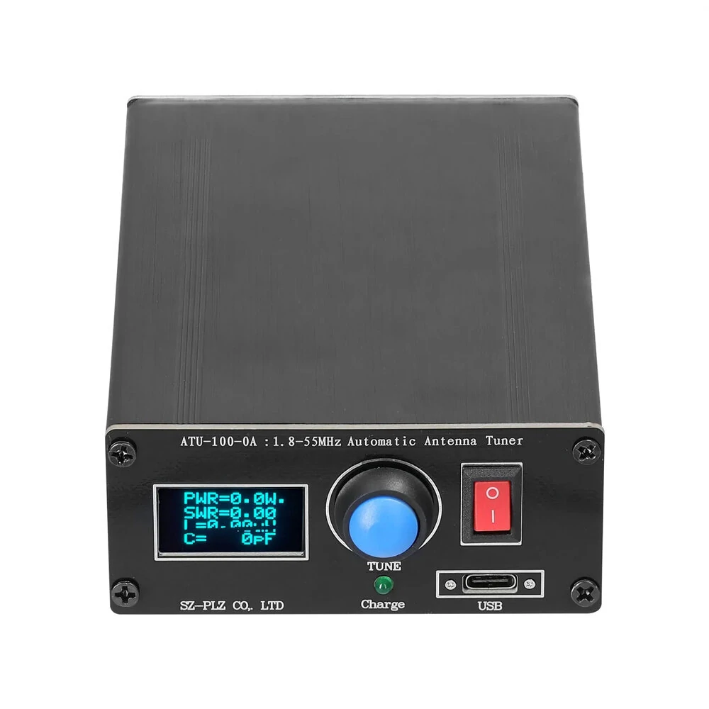ATU-10-0A Mini Automatic Antenna Tuner | 20W 1.8-30MHz OLED Display | Aluminum Case with Battery - Image 2
