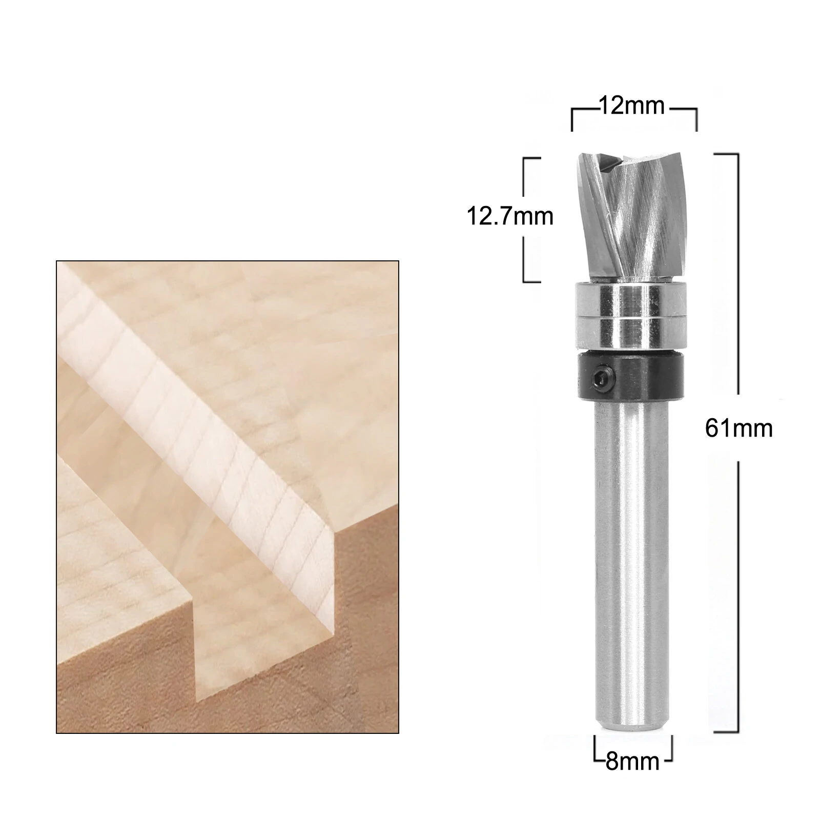 Whiteside Router Bits 1/4-Inch Shank Flush Trim Bit | 8mm Carbide | CNC Solid Wood Trimming - Image 4